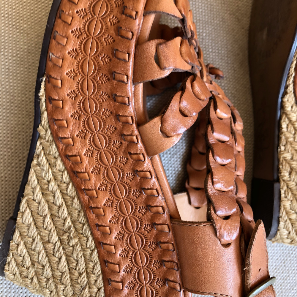 Ash braided vachetta high wedge shoes size 36 6 - Picture 5 of 8